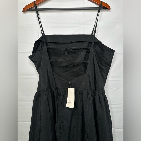 Wild Fable Black Dres Women’s Size 16 Straps Open Back With Bow & Pockets - Picture 5 of 9